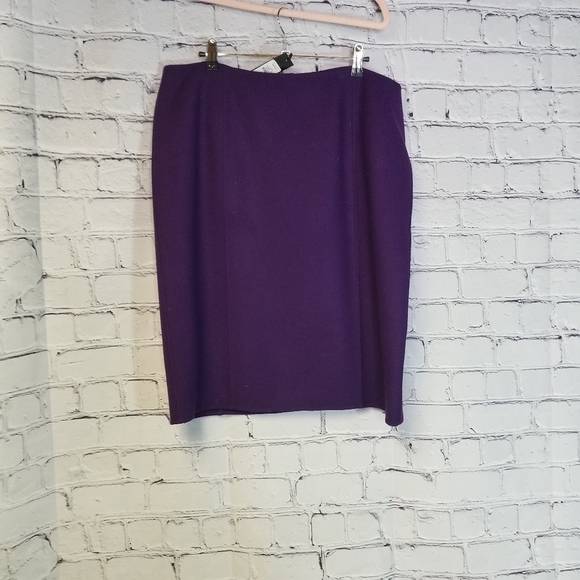 Talbots purple wool pencil skirt new - Picture 2 of 8